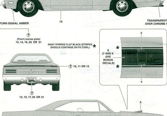 Plymouth Road Runner (1970) (Плимут Роад Раннер (1970)) - чертежи (рисунки) автомобиля